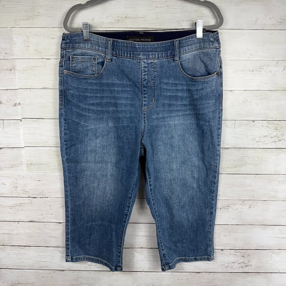 Boston Proper Denim Pull-On Capris